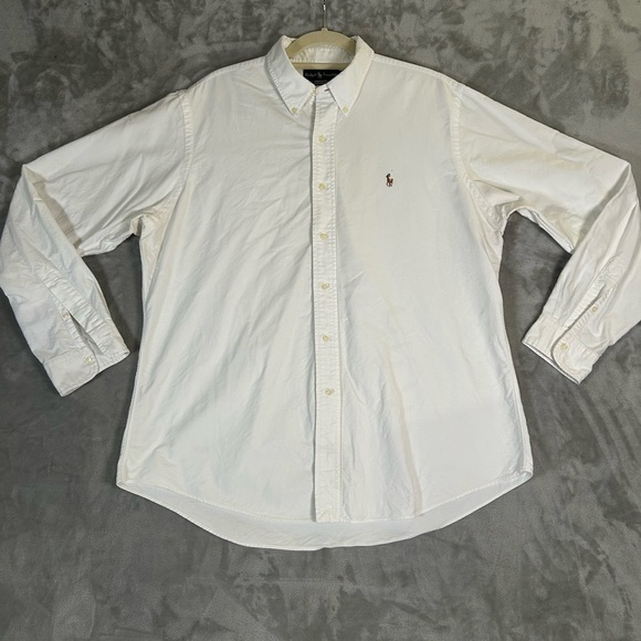 Polo Ralph Lauren Other - Vintage polo Ralph Lauren white embroidered logo button down shirt